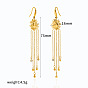 304 inoxydable strass en acier Dangle Boucles d'oreilles, soleil, boucles d'oreilles pompon