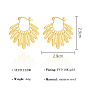 304 Stainless Steel Hoop Earrings for Women, Leaf