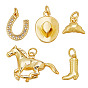 10 шт 5 стили латунные подвески