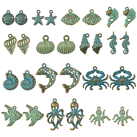 56 шт. 14 стили подвески из сплава в тибетском стиле с океанской тематикой