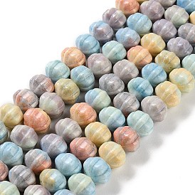 Natural Rainbow Alashan Agate Beads Strands, Dyed, Flower