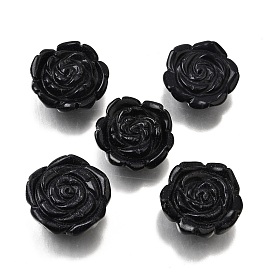 Синтетические синие резные бусины из авантюрина, цветок