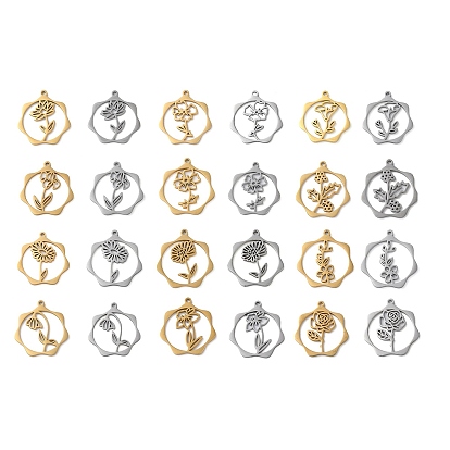 304 подвески из нержавеющей стали, цветок