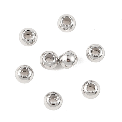Perles d'espacement en laiton shegrace, ronde, sans cadmium et sans nickel et sans plomb