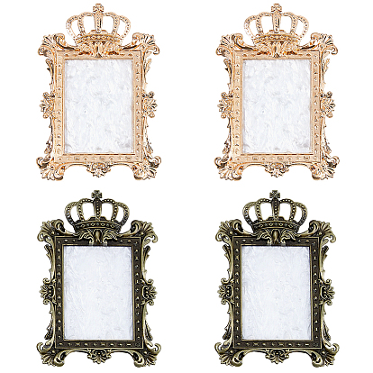 4шт. 2 цветовая палитра смолы, косметический косметический инструмент для ногтей, Прямоугольник с короной