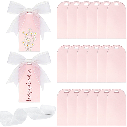 20 Etiquetas acrílicas para asientos de boda (unidades), arco, 5m cinta de organza transparente, cinta ancha