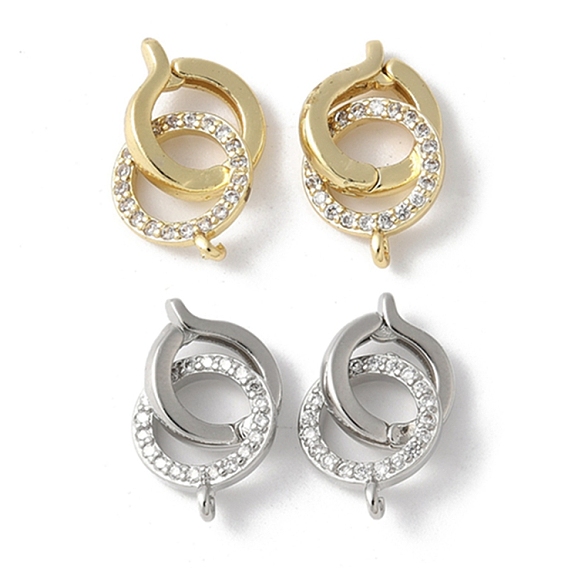 Латунное микропейв, прозрачный кубический цирконий, складные застежки, без свинца и без кадмия, долговечный, стойки покрытие