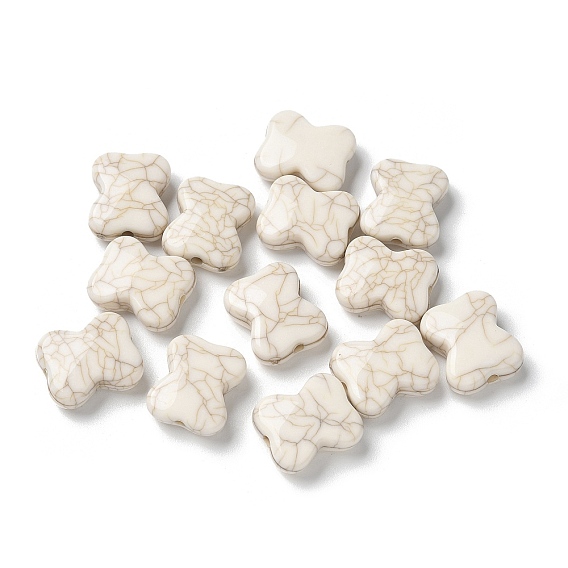 Акриловые бусины, имитация бирюзовый бисер, кость