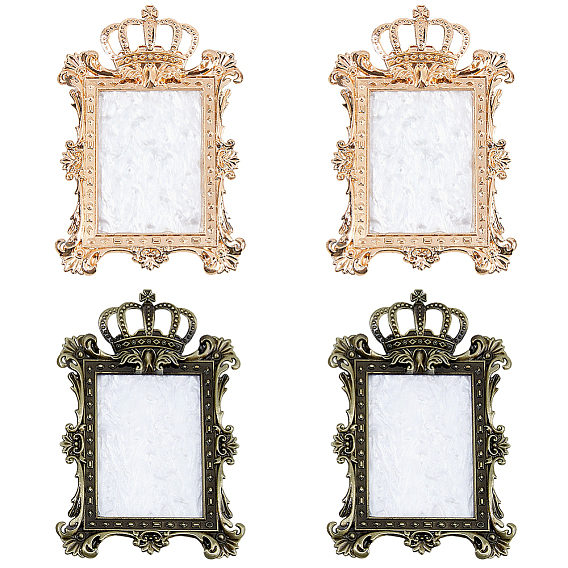 4шт. 2 цветовая палитра смолы, косметический косметический инструмент для ногтей, Прямоугольник с короной