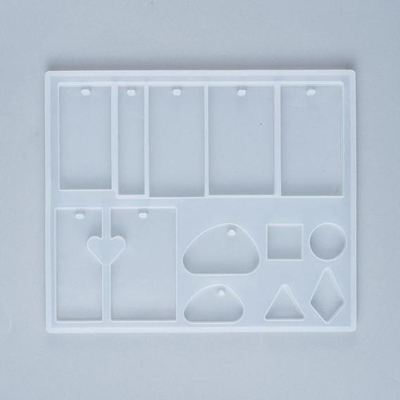 DIY Pendant Silicone Molds, Resin Casting Molds, For UV Resin, Epoxy Resin Jewelry Making, Mixed Shapes