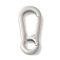 304 fermoirs porte-clés en acier inoxydable, surface plane