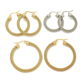 304 серьги из нержавеющей стали для женщин, кольцо