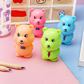 Пластиковые точилки карандашей, для офиса, школы и повседневных товаров, медведь