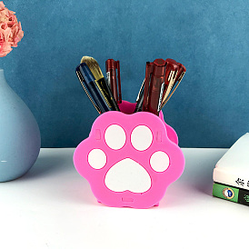Paw Print Shaped Silicone Pen Holder Molds, Resin Casting Molds, for UV Resin, Epoxy Resin Craft Making