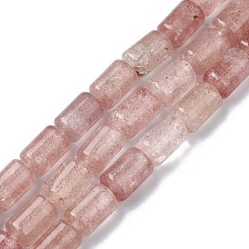 Natural Strawberry Quartz Beads Strands, Column