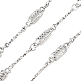 304 цепи прямоугольные звенья нержавеющие, пайки, с катушкой