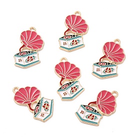 Zinc Alloy Pendants, with Enamel, Phonograph