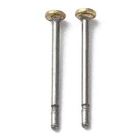 Titanium Stud Earring Findings, Earring Pins with Brass Flat Head