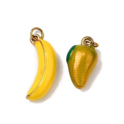 304 подвески из нержавеющей стали, с эмалью и кольцом для прыжков, стойки покрытие, долговечный, ионное покрытие (ip), реальный 18 k позолоченный