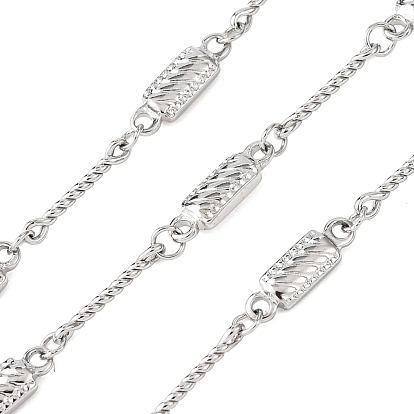 304 цепи прямоугольные звенья нержавеющие, пайки, с катушкой