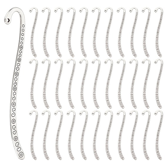 40 Закладки из сплава в тибетском стиле, без кадмия, без никеля и без свинца