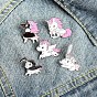 Unicorn Enamel Pin, Gunmetal Alloy Brooch for Backpack Clothes