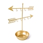 Arrow Iron Earring Display Stands, Jewelry Earring Organizer Holder with Tray