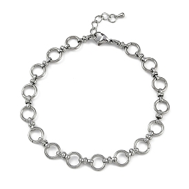 Anti-Tarnish 304 Stainless Steel Ring Link Chain Anklets