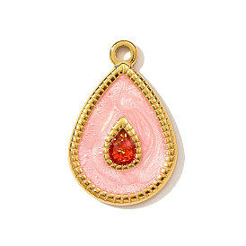 304 нержавеющей стальной эмали подвески, слезинки, ионное покрытие (ip), реальный 18 k позолоченный