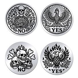 1 набор 201 памятная монета из нержавеющей стали, монета для принятия решений, двусторонняя лазерная гравировка, плоско-круглые