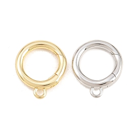 Brass Pendants, Cadmium Free & Lead Free, Long-Lasting Plated, Rack Plating, Round Charms