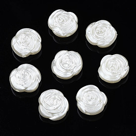 Perles de nacre en plastique ABS, fleur