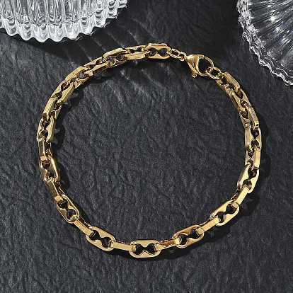 5MM 304 Stainless Steel Oval Link Chain Bracelets, Ion Plating(IP)