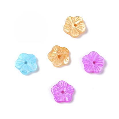 Perles de coquillages naturels d'eau douce, teint, fleur