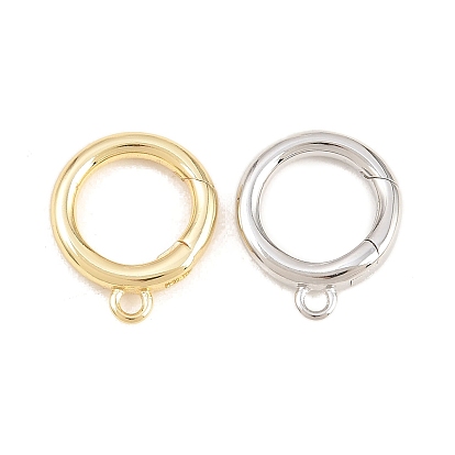 Brass Pendants, Cadmium Free & Lead Free, Long-Lasting Plated, Rack Plating, Round Charms