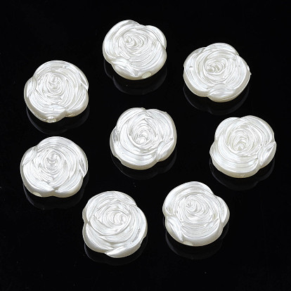 Perles de nacre en plastique ABS, fleur