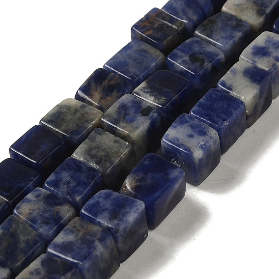 Natural Sodalite Beads Strands, Cube