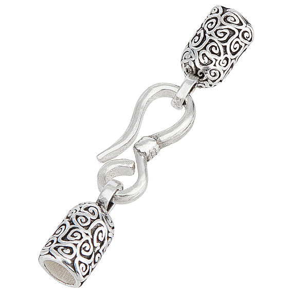1Pc
S925 Sterling Silver Cord Ends, with 1Pc Suede Fabric Square Silver Polishing Cloth