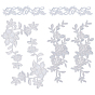 3 Style Flower Polyester Computerized Embroidery Patches, Iron on Appliques