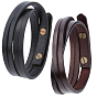 2шт. 2 цвета браслеты из коровьей кожи для мужчин и женщин, со сплавочной фурнитурой