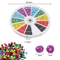 6 Style 8/0 Opaque Colours & Baking Paint Glass Seed Beads, Small Craft Beads for DIY Jewelry Making, Round