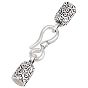 1Pc
S925 Sterling Silver Cord Ends, with 1Pc Suede Fabric Square Silver Polishing Cloth