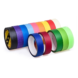 Colorful Masking Tape, Adhesive Tape Textured Paper, for Painting, Packaging and Windows Protection