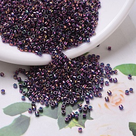 Бусины miyuki delica, цилиндр, японский бисер, 11/0, радуга золотой блеск