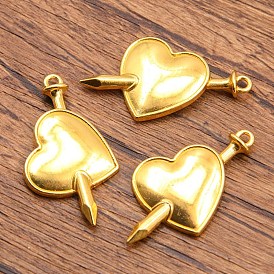 Alloy Pendants, An Arrow Through the Heart Charm