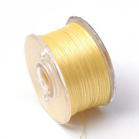 Special Coated Polyester Beading Threads for Seed Beads, 0.1mm, about 50yards/roll