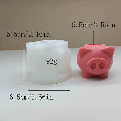 Moules à bougies en silicone cochon bricolage, pour la fabrication de bougies