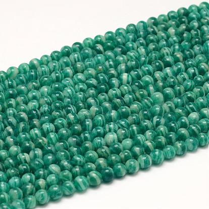 Rusia granos naturales del amazonite hebras, Grado A, rondo