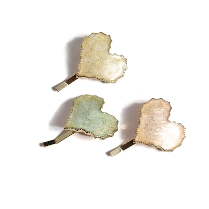 Alloy Enamel Hair Accessories, Heart