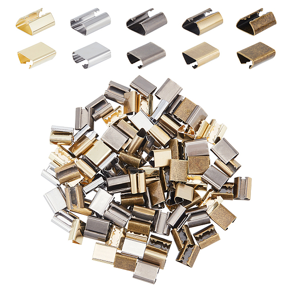 150 шт. 5 цвета, железные складные обжимные концы, треугольные